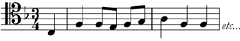 Some music that uses an upbeat