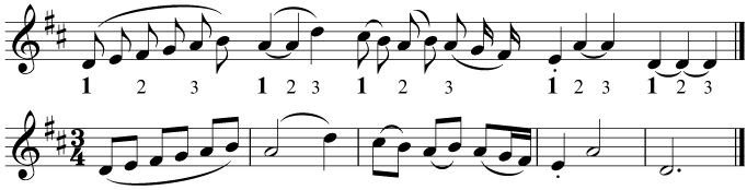 Correct grouping in 3/4