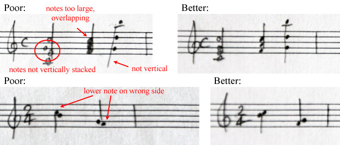 Poor and better chords and dyads