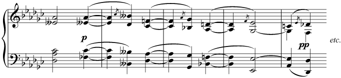from 'Phantasiestücke - Grillen', Schumann, without enharmonic shifts